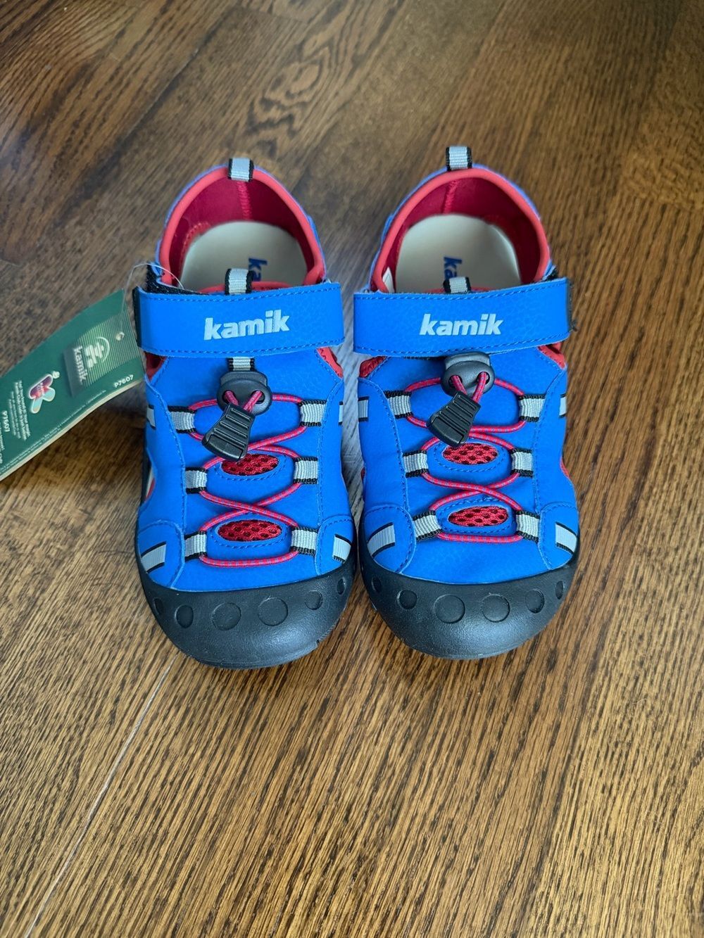 Kamik Little Kids Crab Sport Sandals Size 2 Navy Red Closed Toe Water Shoe New